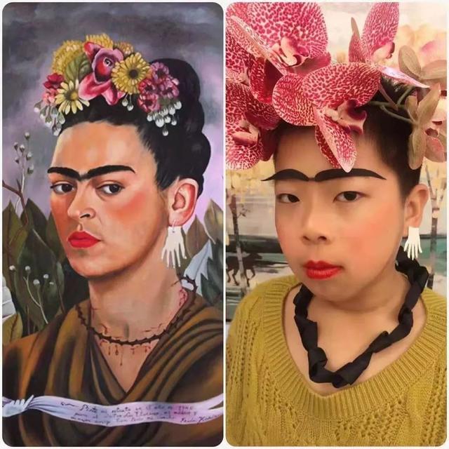 半岛晨报@这群小学生火了，对着名画开始模仿秀，网友笑抽：“太有才了！”