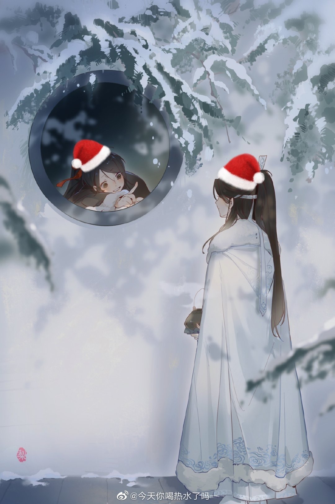 魔道圣诞特辑:温宁躲门外看,羡羡各种搞怪,汪叽眼神所在都是他