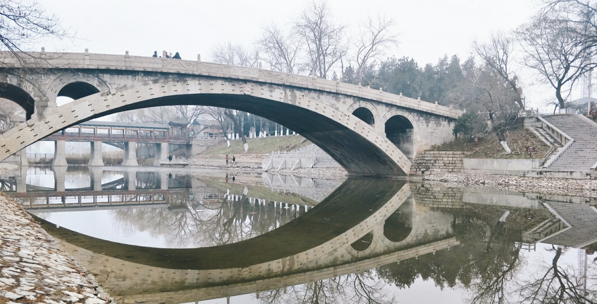 赵州桥桥墩图片