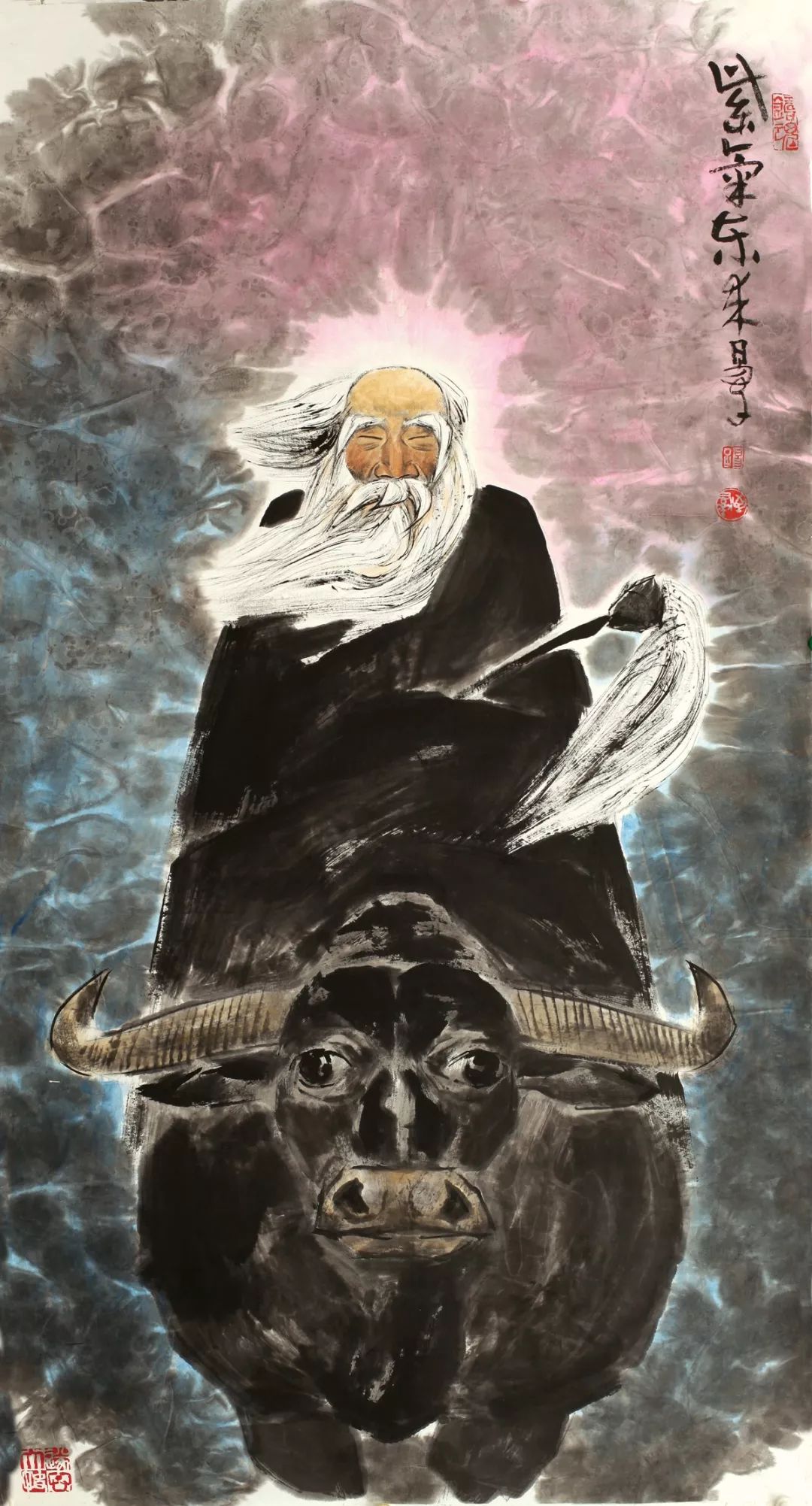 紫气东来——老子出关图 180×96cm 2019年 易至群三圣观水哲思图