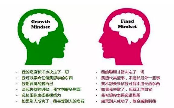 (两种思维模式的对比)