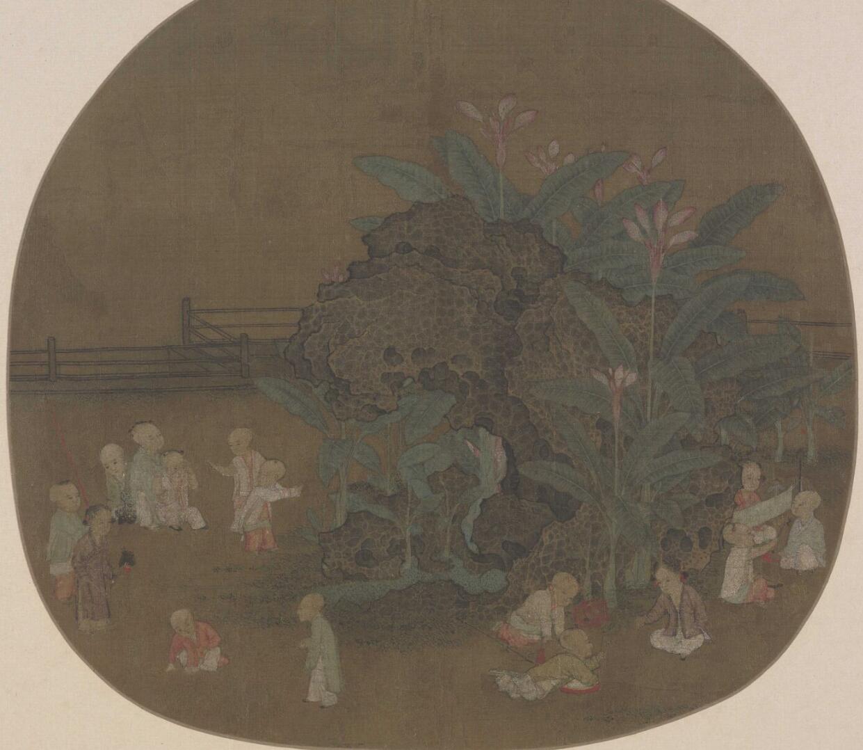 《蕉石婴戏图》