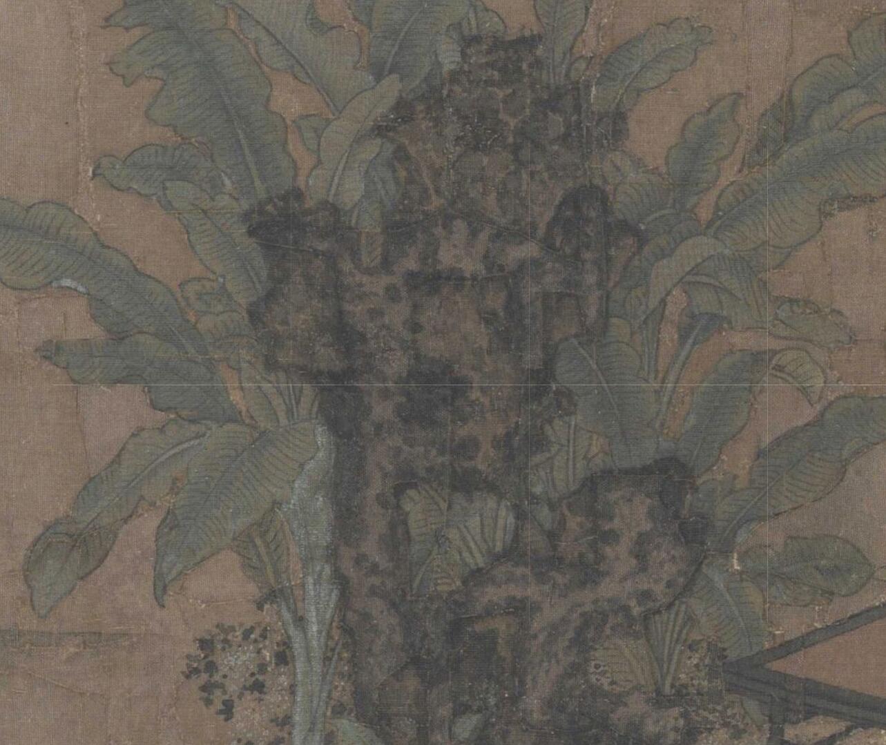 《蕉荫击球图页》局部