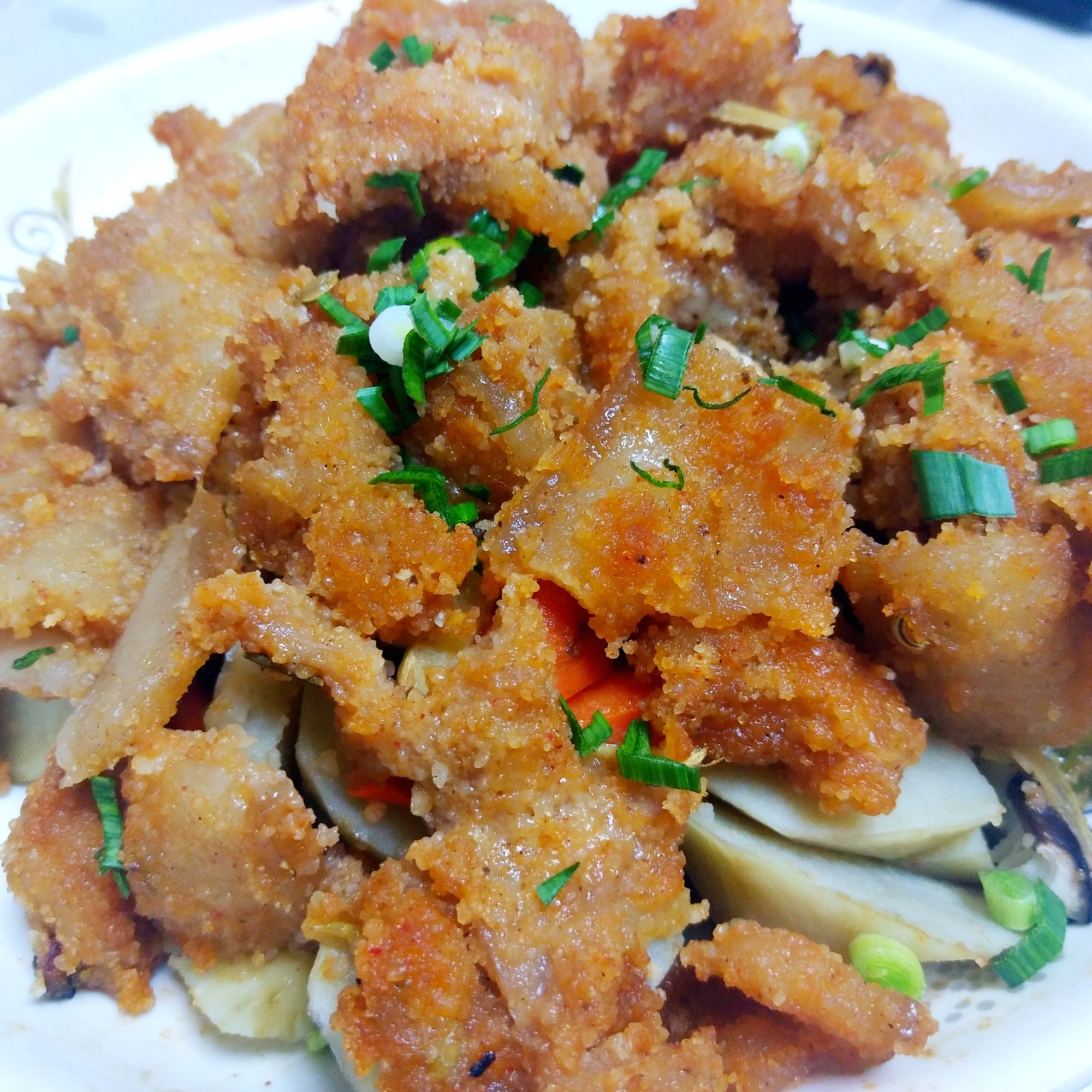 猪肉十七块钱一斤,妞妈买二斤做粉蒸肉,妞妞说这也太好吃了