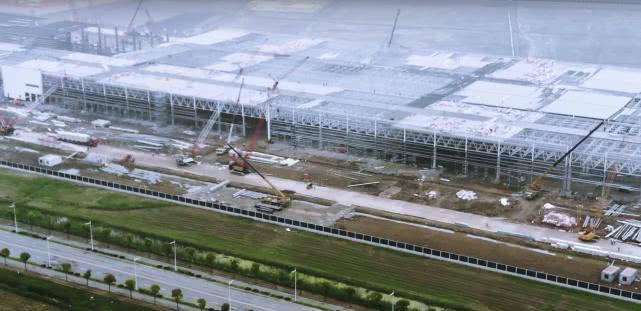 建设中的特斯拉上海工厂
