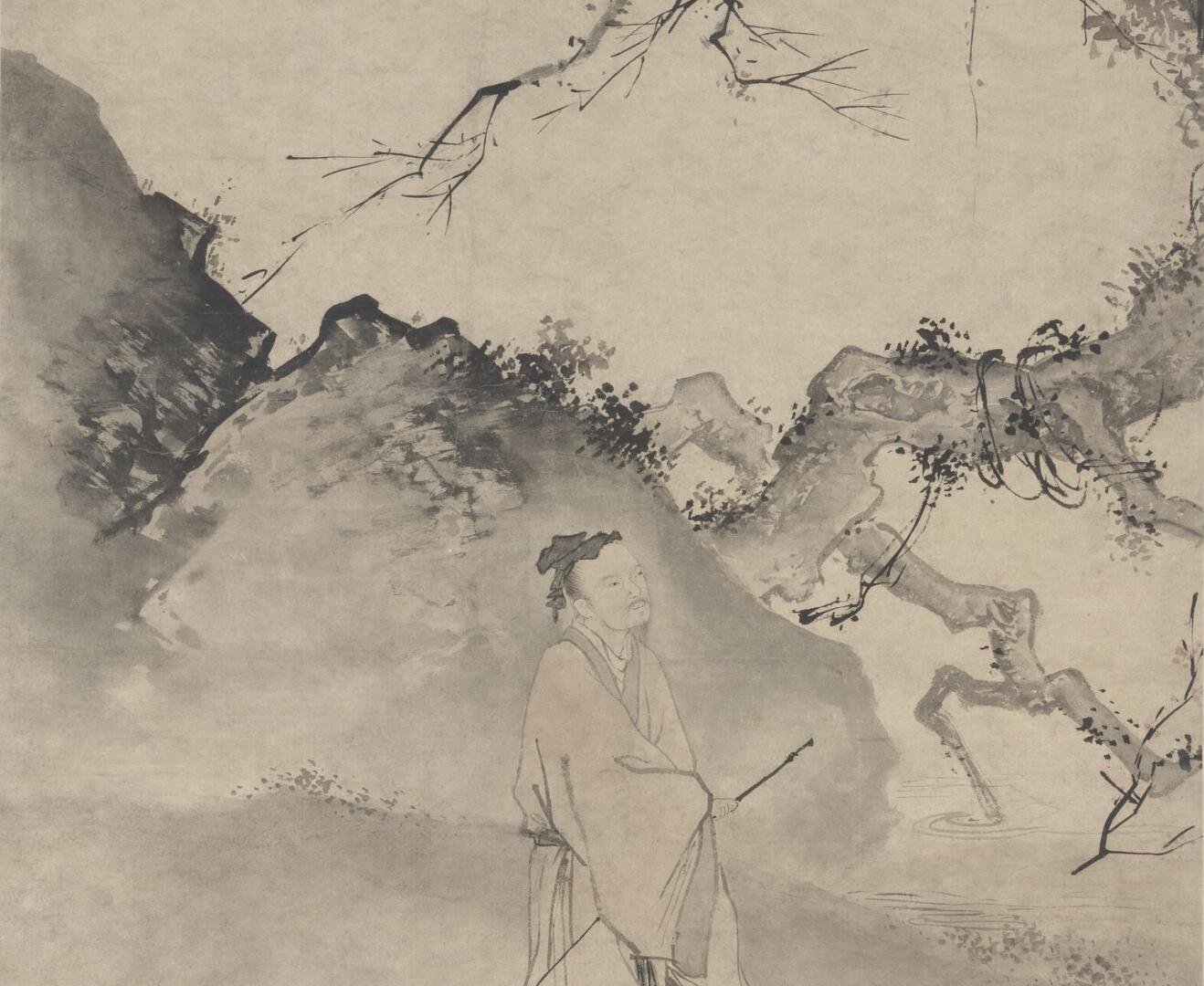 笔法精劲流畅,别具秀逸之态,明代民间绘画大师杜堇