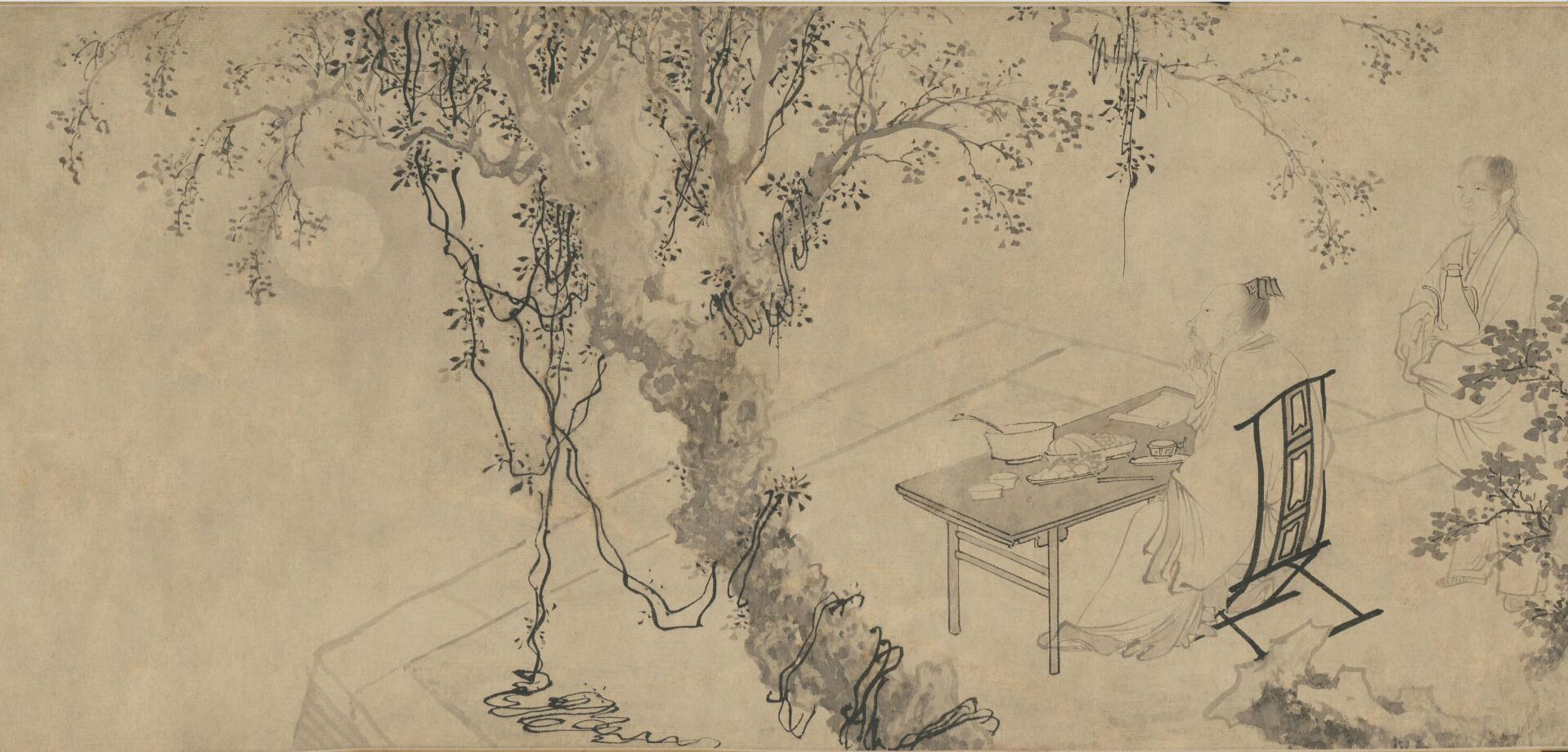 笔法精劲流畅,别具秀逸之态,明代民间绘画大师杜堇