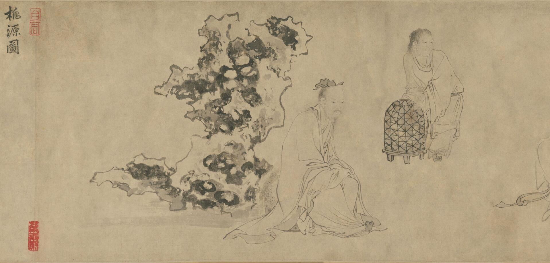 笔法精劲流畅,别具秀逸之态,明代民间绘画大师杜堇