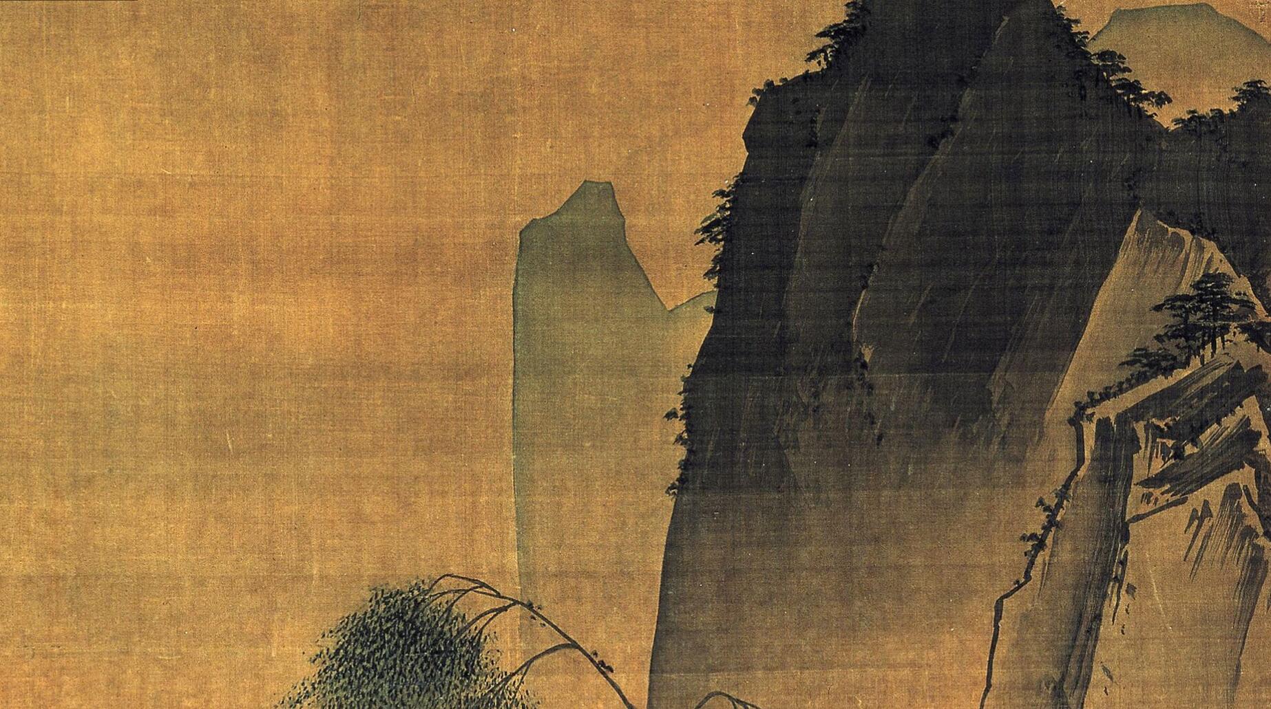 雄俊高爽苍郁浑厚用笔劲挺方硬浙派山水首席画师戴进