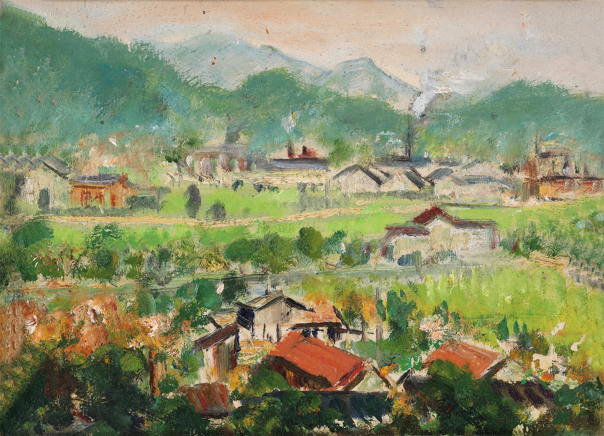 林达川 早春 纸本油画