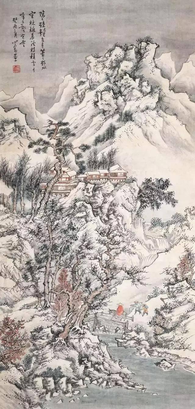 「书画」溥心畲的雪景山水