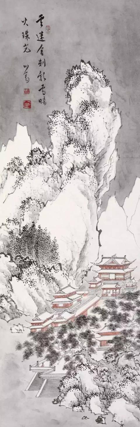 「书画」溥心畲的雪景山水