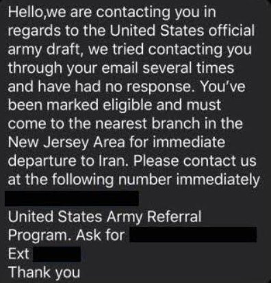 环球时报@美国大量民众收到强制征兵通知，美军：不是我们发的