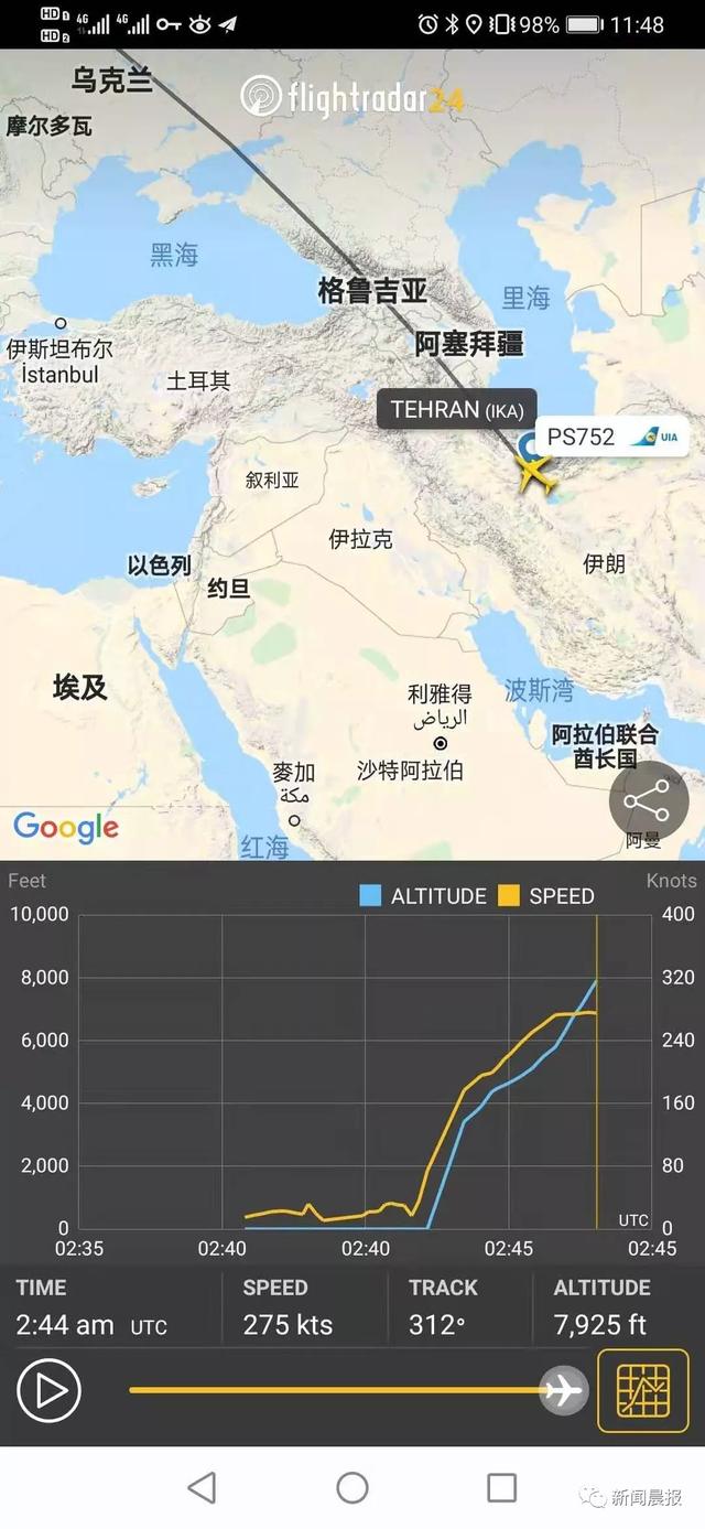 燕赵都市报■乌克兰一架波音737客机在伊朗坠毁，机上180人全部遇难