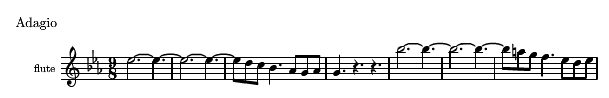 图4 Adagio/柔板谱例