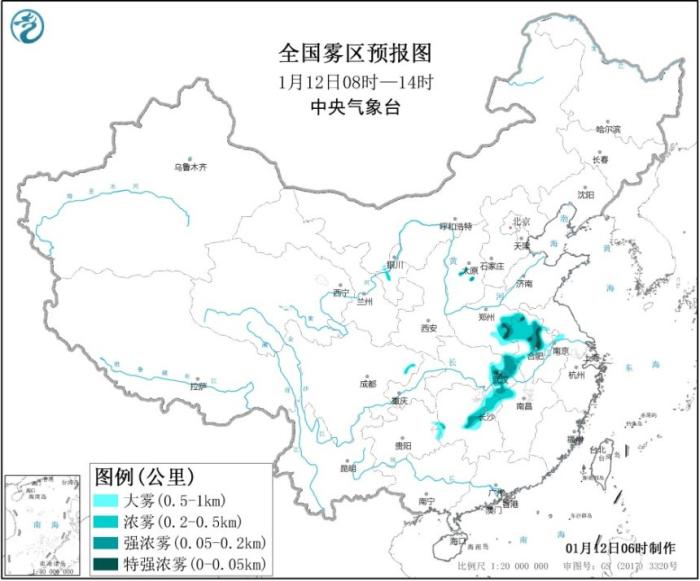 经济日报@中央气象台发布大雾黄色预警 河南、安徽等地有大雾