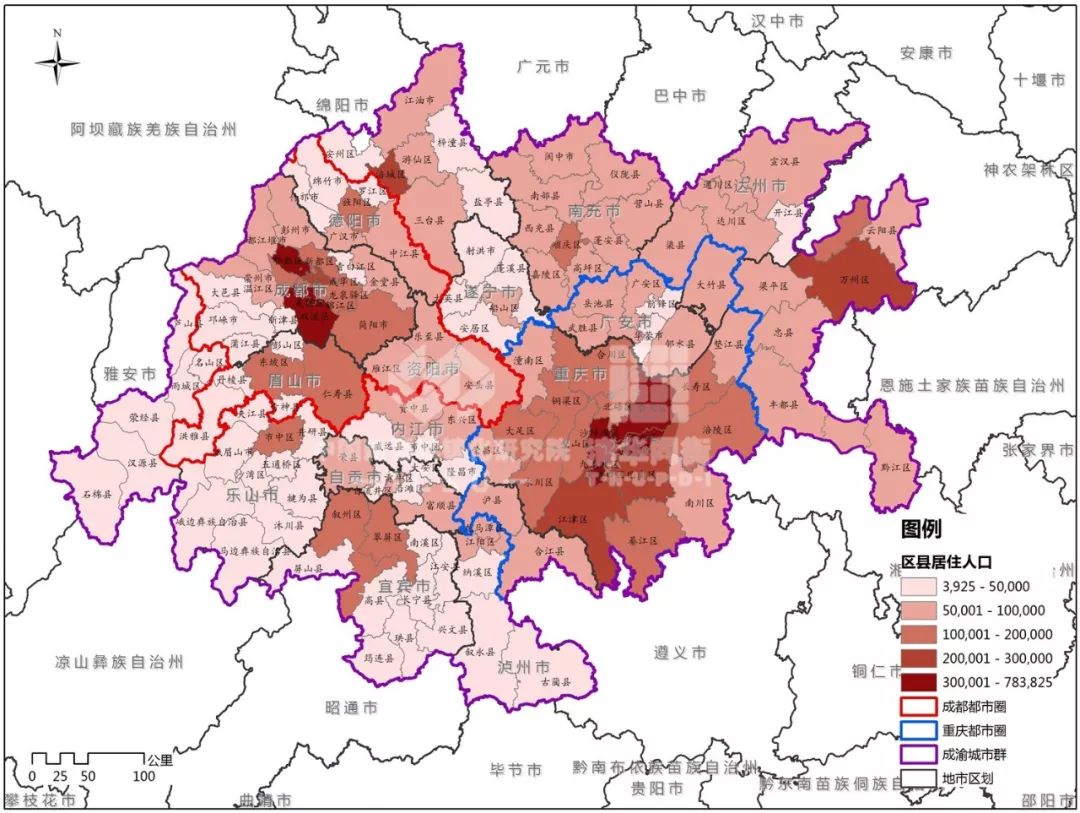 手机信令识别成渝地区双城经济圈分
