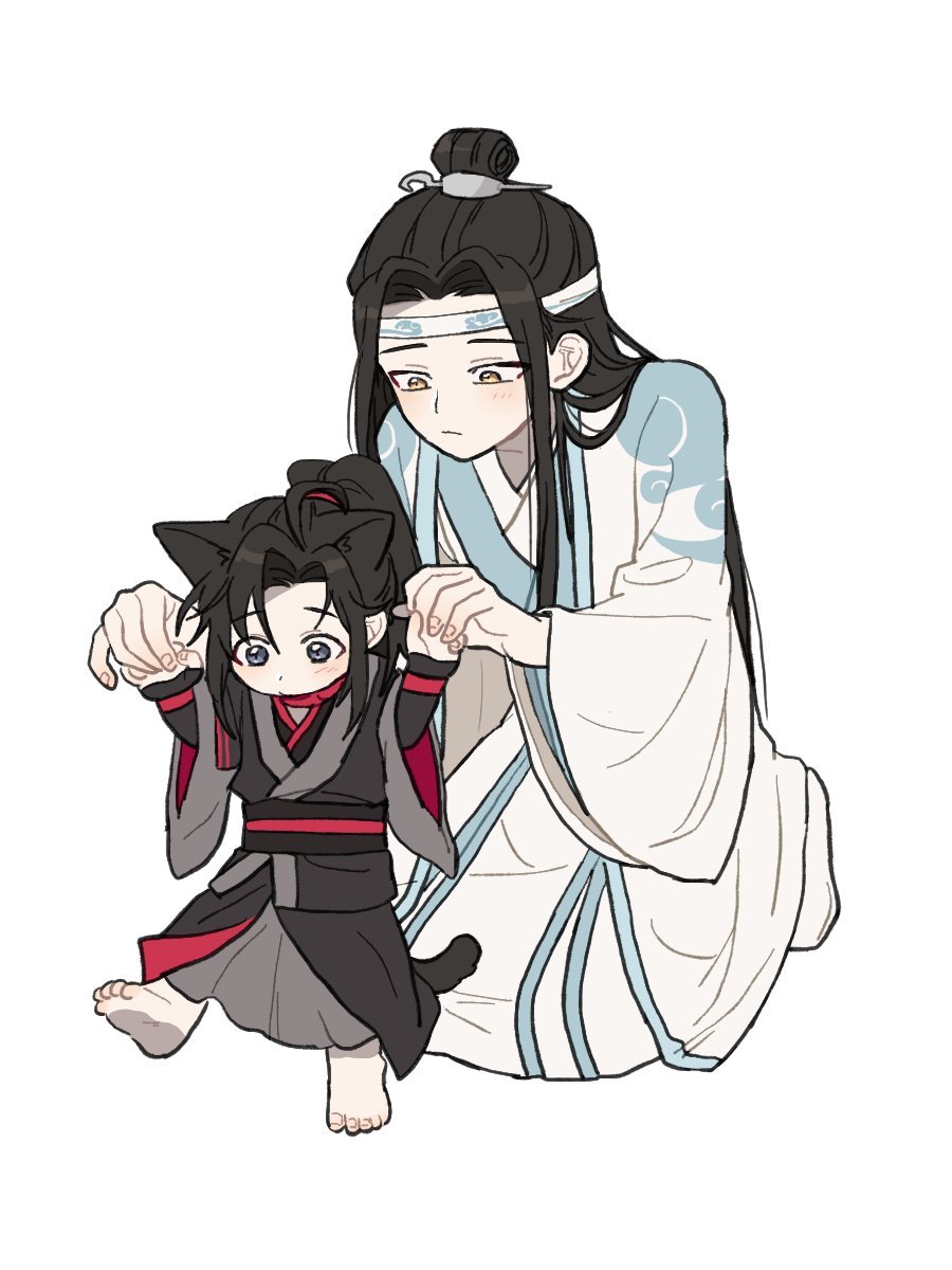 魔道祖师:墨家兄弟变小,忘羡花怜画面温馨,独大哥画风一言难尽