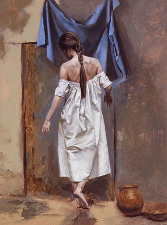 严谨,柔美,清新淡雅的古典现实主义油画