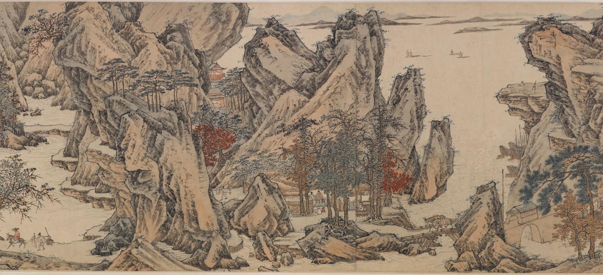 《摹李唐重江叠嶂图》