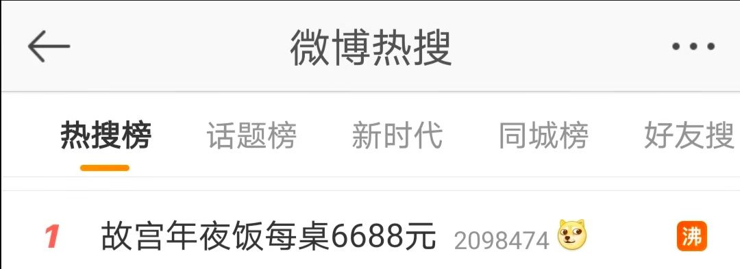 「人民日报」「关注」故宫年夜饭上热搜！6688一桌，没吃就取消了……