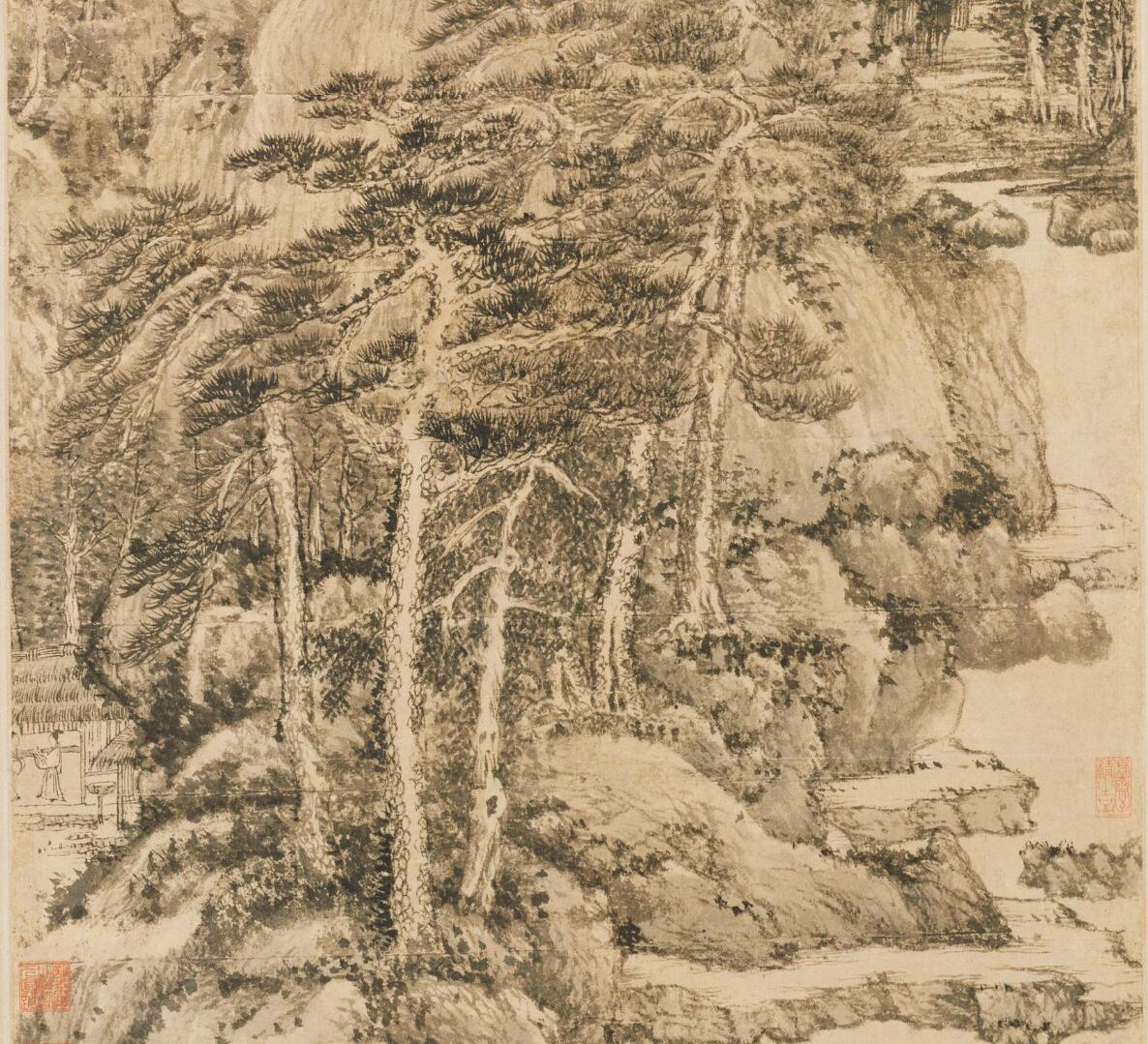 《夏日山居图轴》