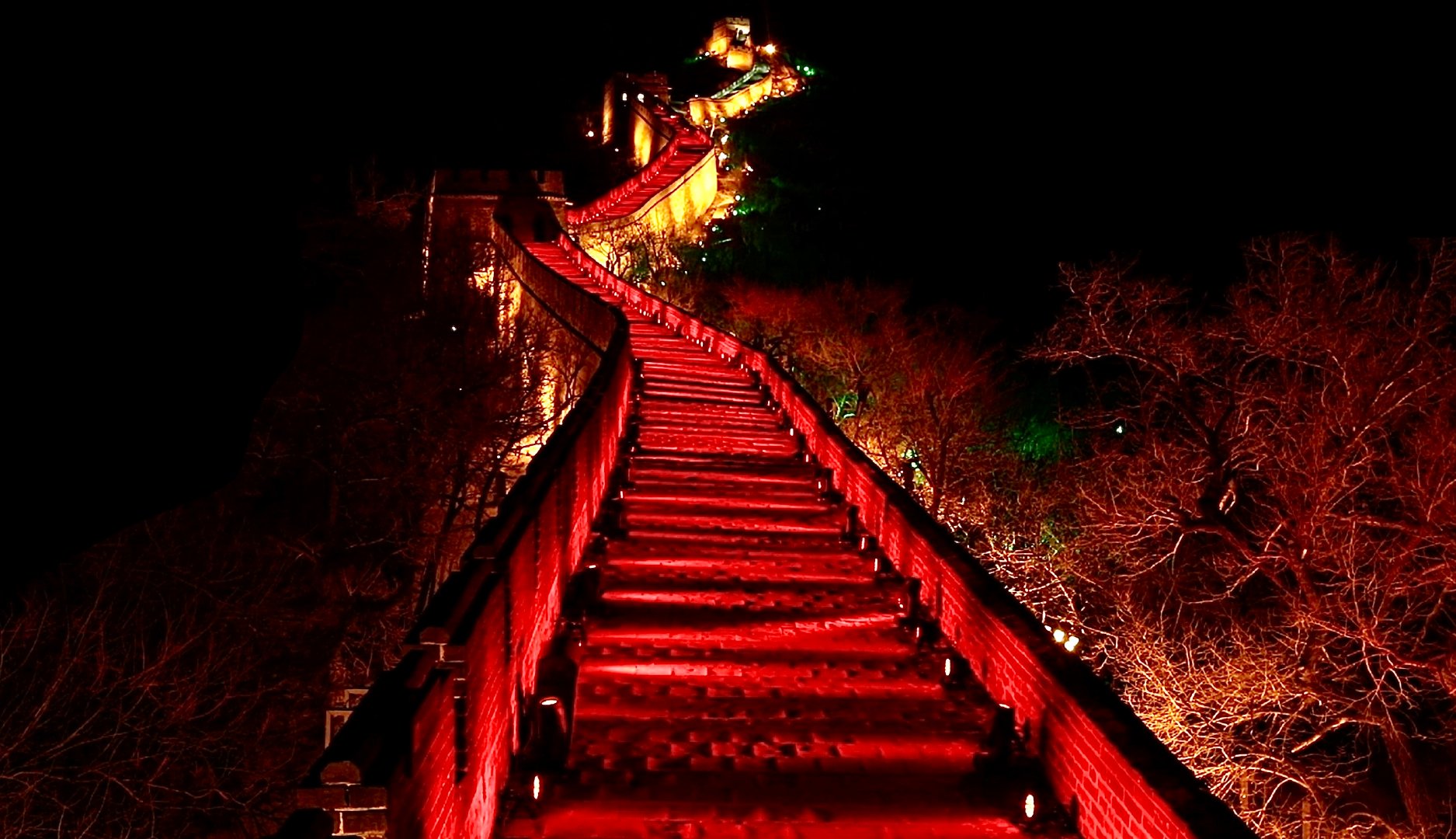 永康小长城夜景图片图片