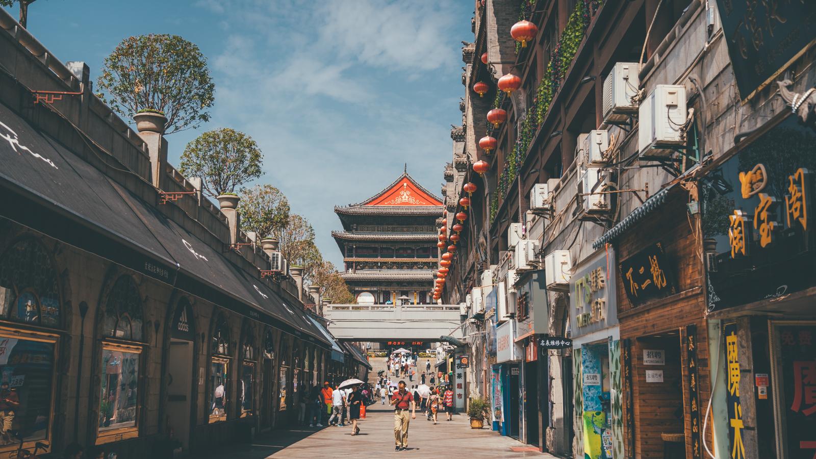 中国保存最完整的古代城垣建筑夜幕华灯初上重现唐朝盛景