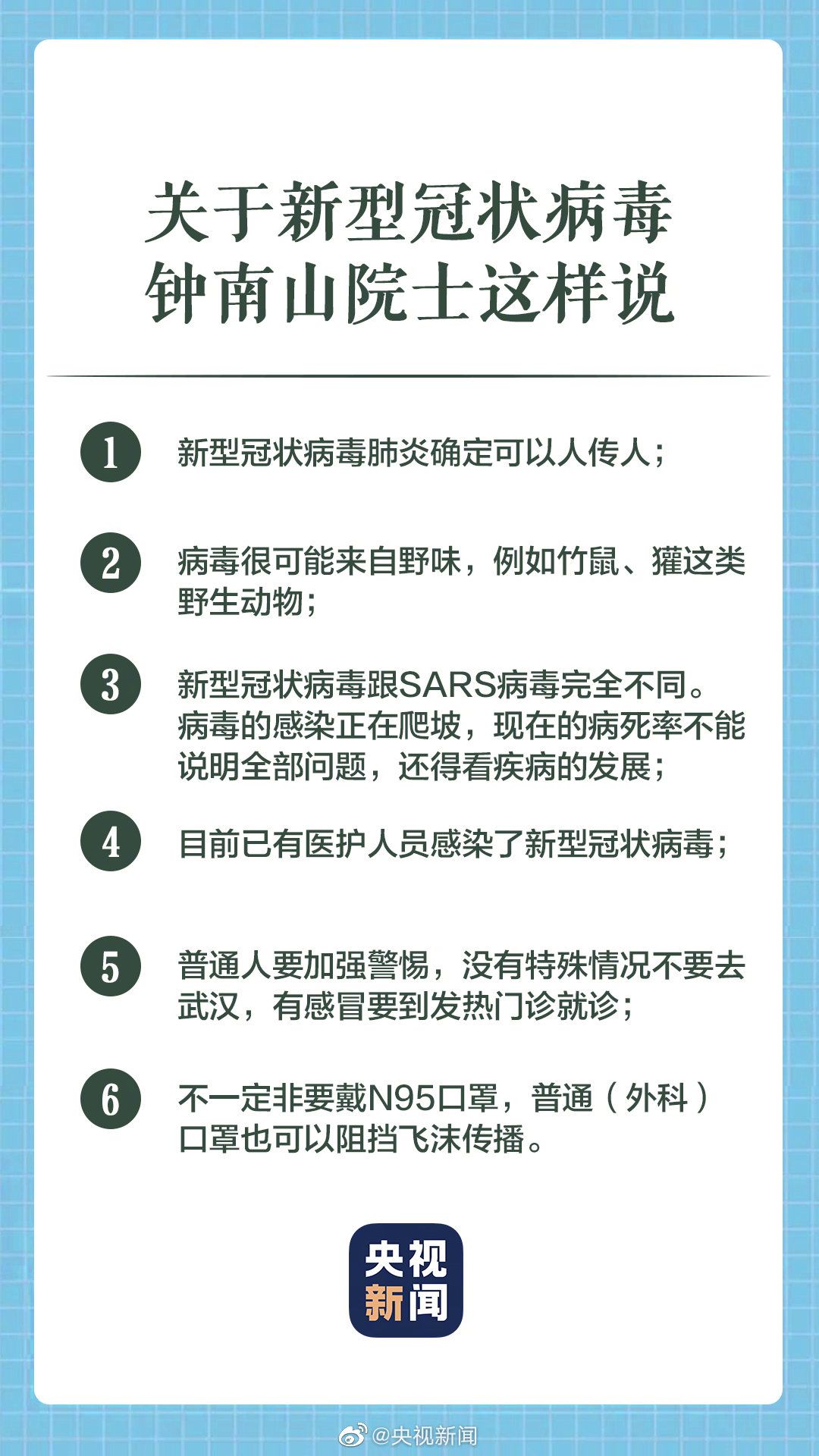 「半岛晨报」钟南山：新型肺炎人传人！有14位医护人员感染！权威专家：这些措施有效！