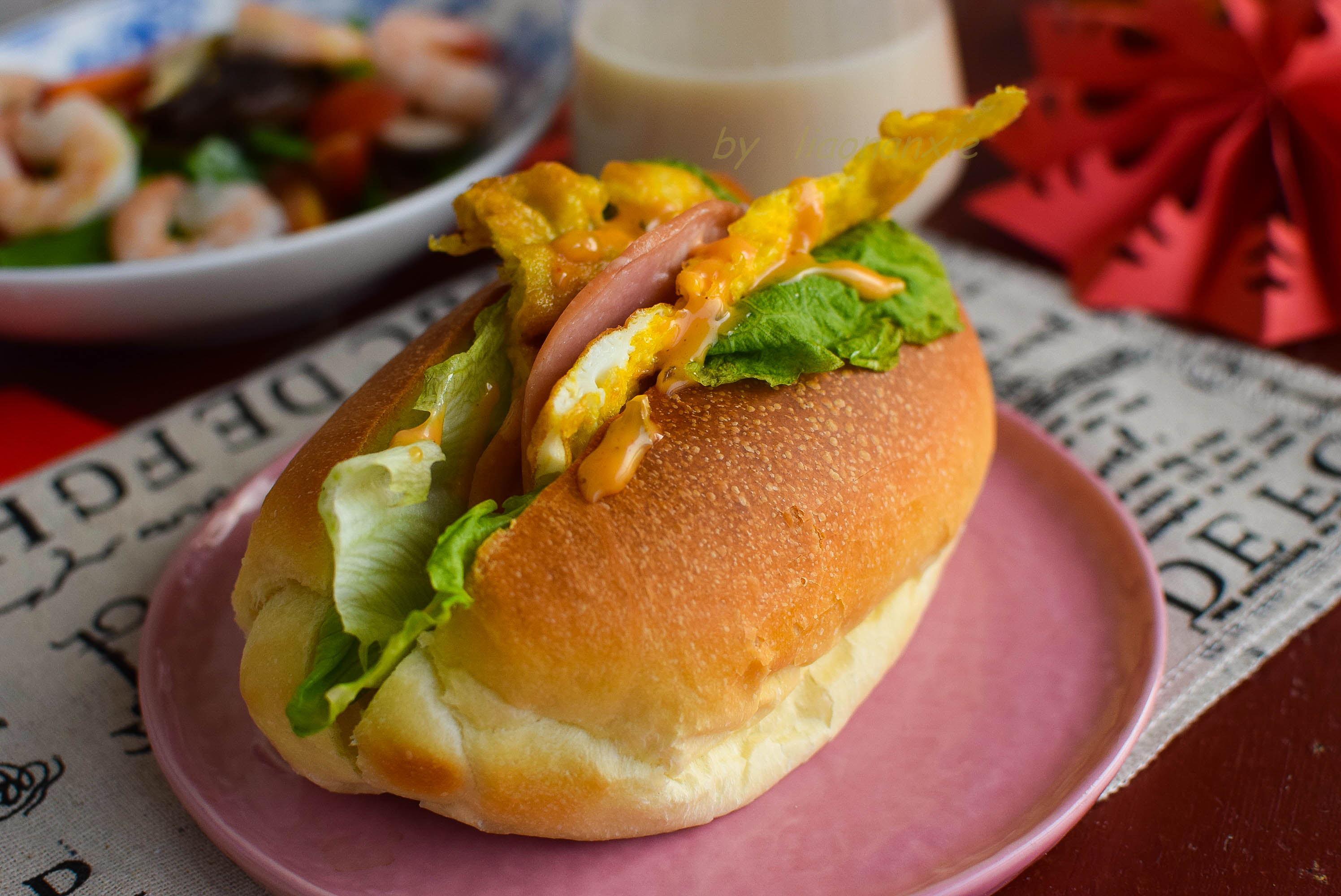 晒我家三人份营养早餐肉蛋奶菜全都有10分钟就能做好