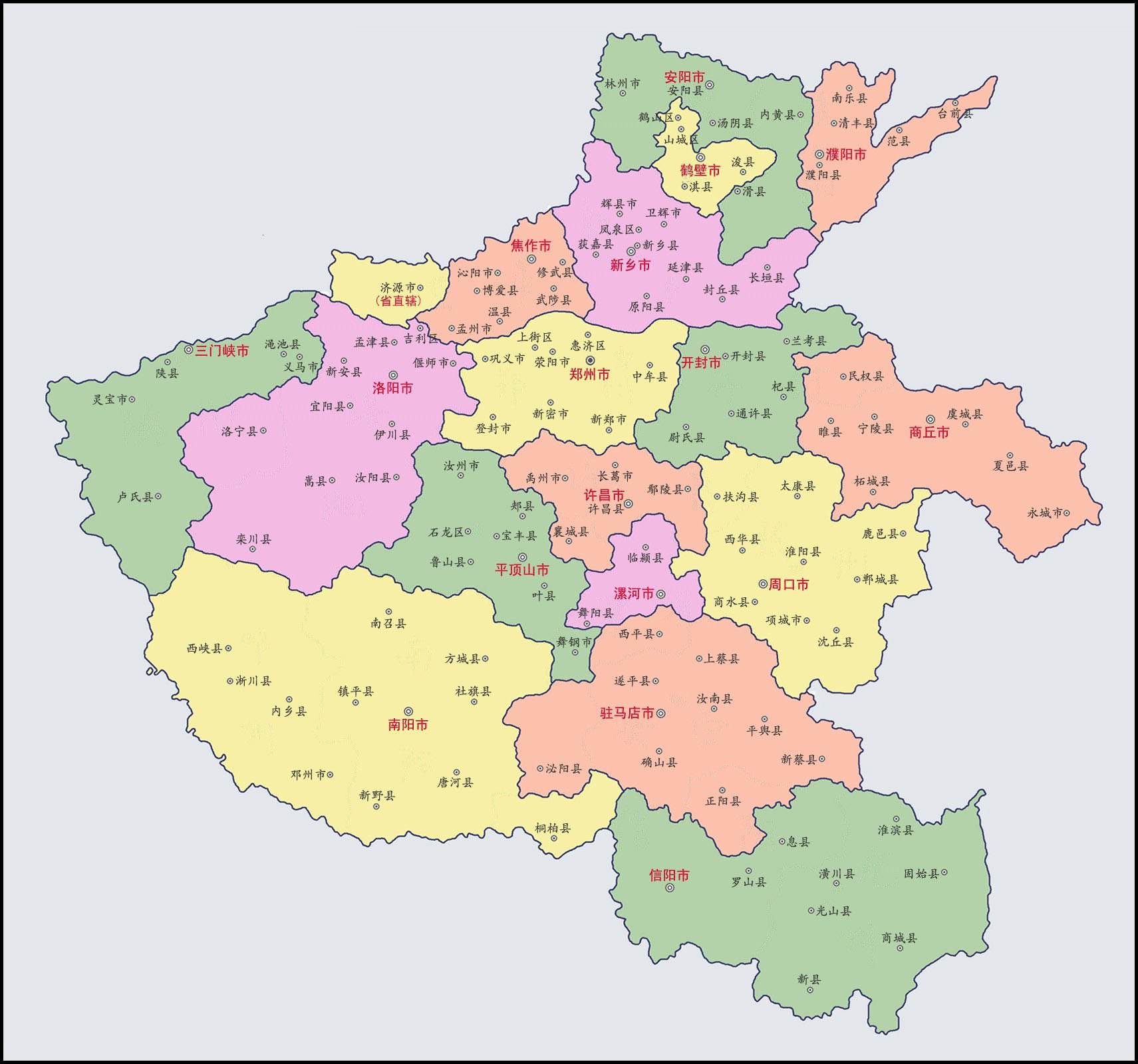 河南县区地图图片
