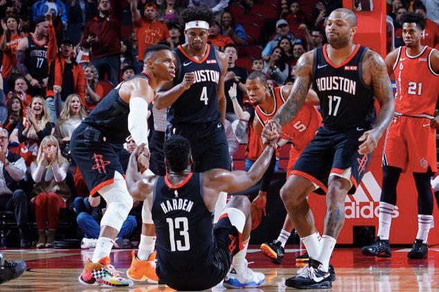 142636哈登威少卡佩拉火线归来利拉德爆发戈登狂跌火箭落后