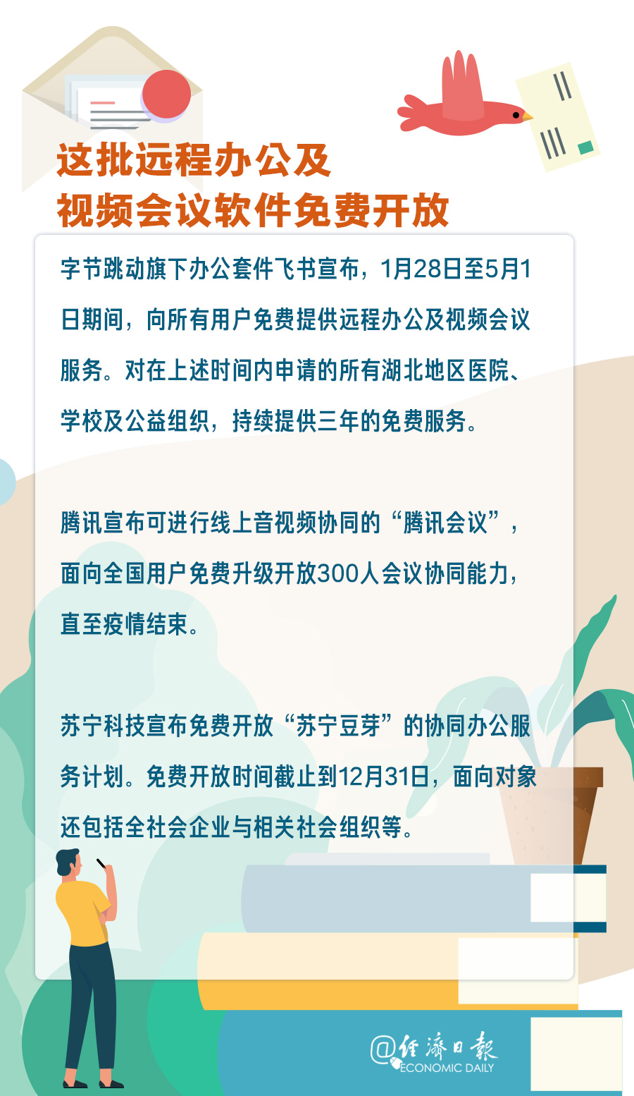 「经济日报」在家远程办公指南来啦！有用转发~