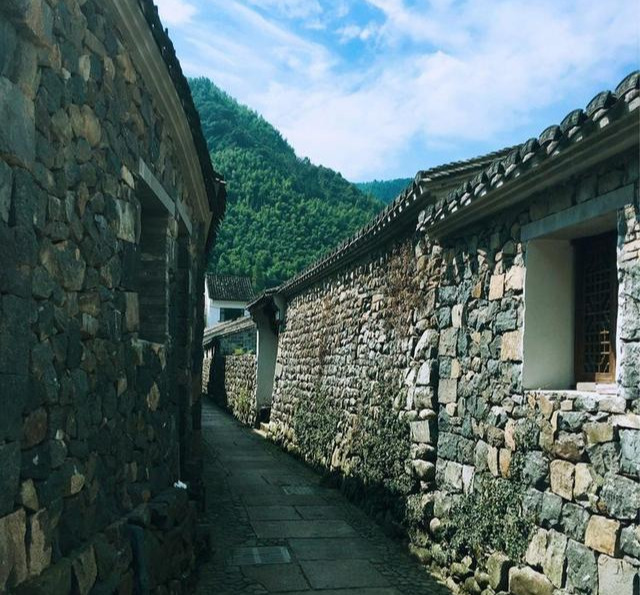 探村宁波余姚中村古村山水画卷桃源人家时光慢