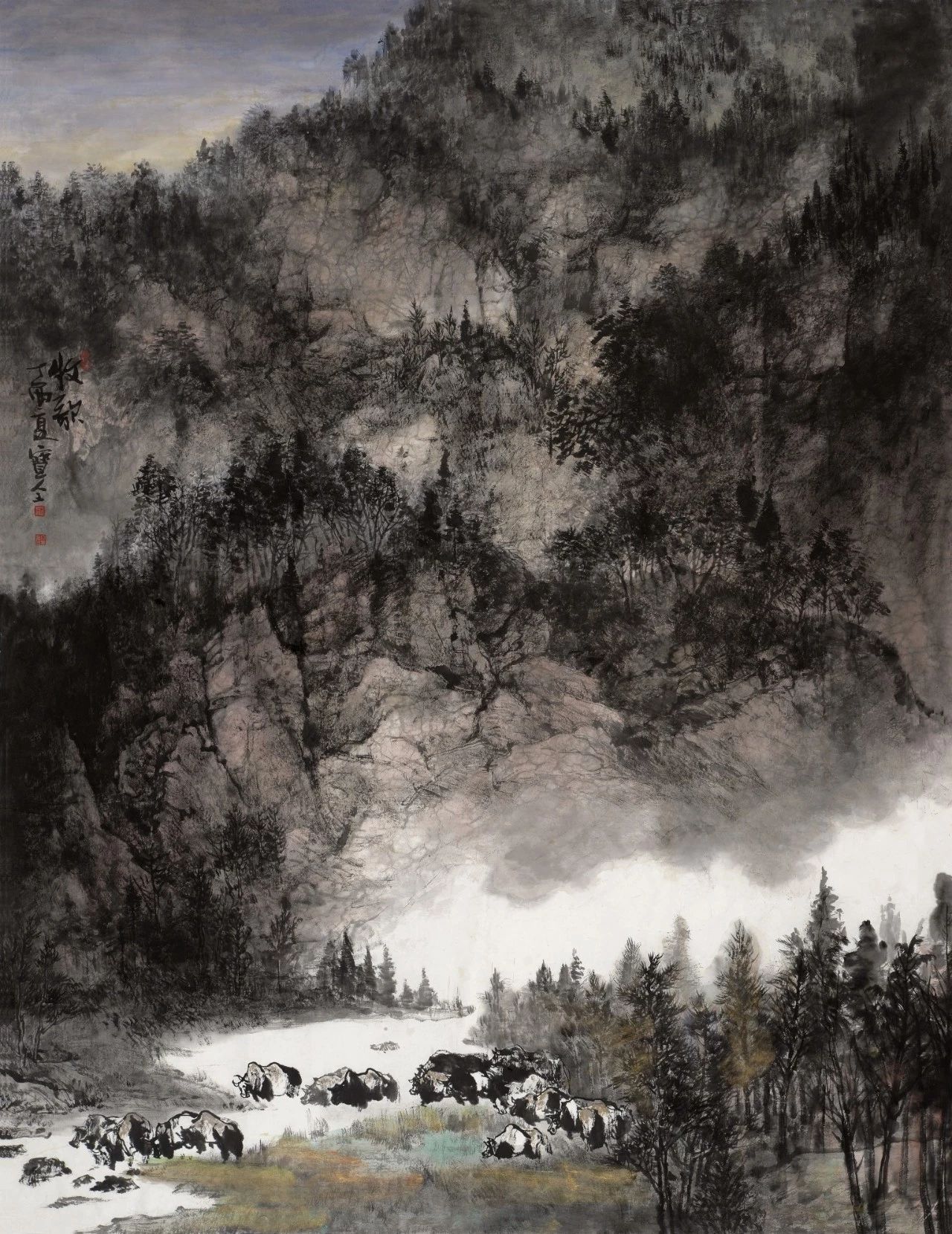周宝全的山水画气象正大结构严谨法度森严古意盈然