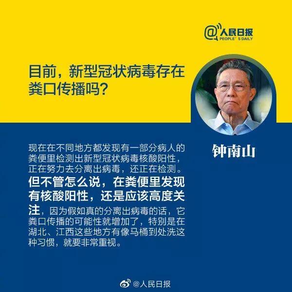 保健时报■新冠病毒存在粪口传播？你最关心的这几个问题，听听钟南山的最新回答