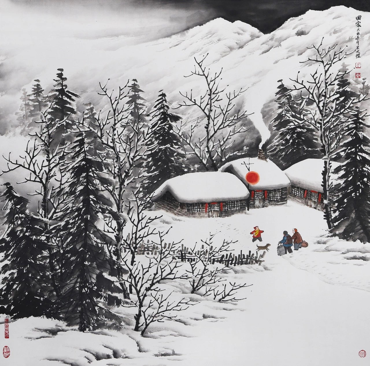 画坛才子吴大恺禅意雪景作品赏析