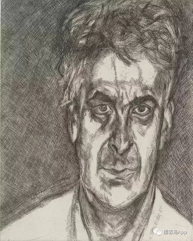 和爷爷1950年代末,弗洛伊德认识了珍·威若比卡洛琳·布莱克伍德素描"