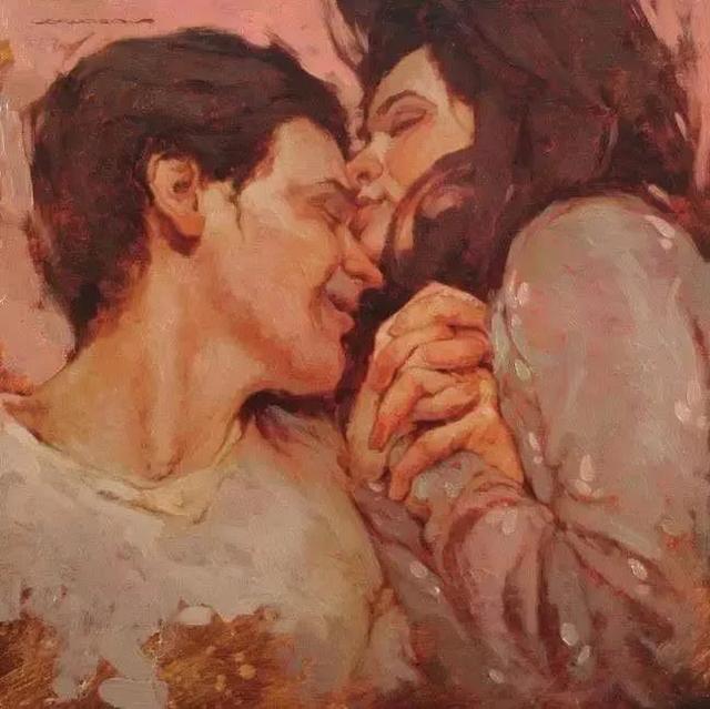 画中恋人们的吻太撩人了