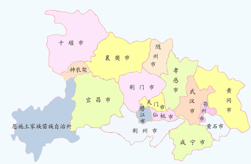 湖北省各区县地图图片
