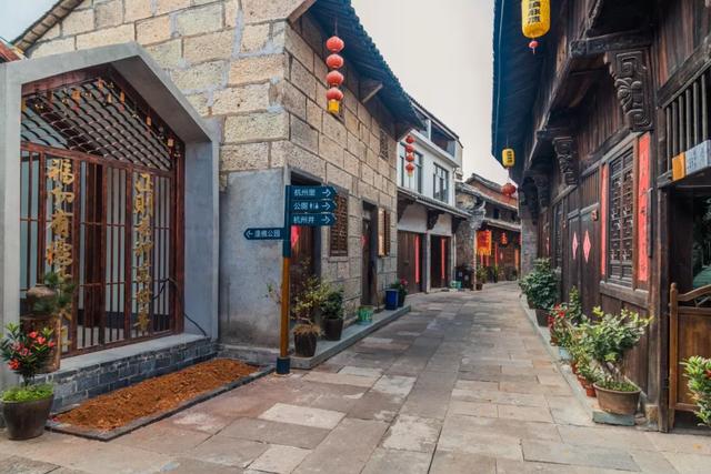 寻镇丽水缙云壶镇古镇静美溪头老街九曲青石板路