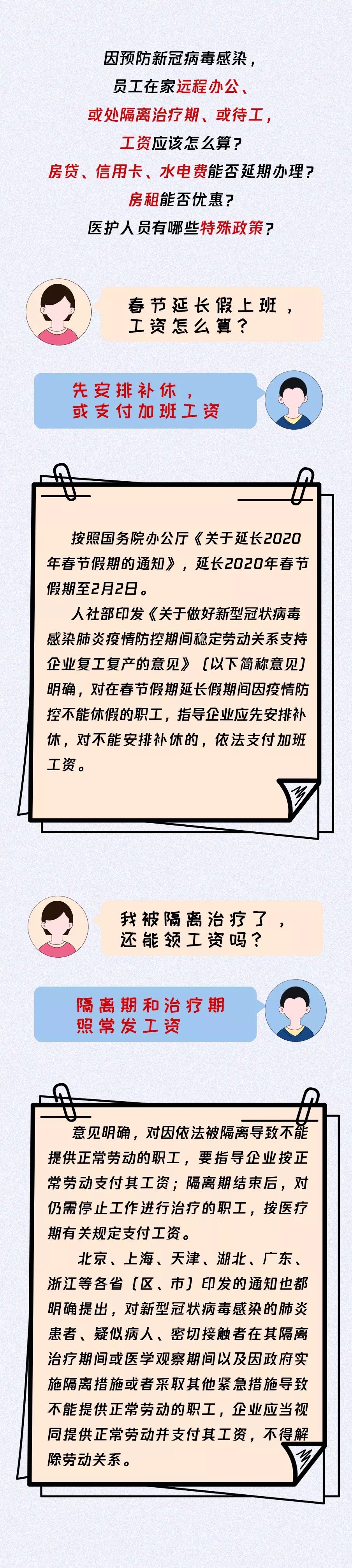 棱镜70@战“疫”新政策：远程办公、隔离期、治疗期工资照常发！｜绘客