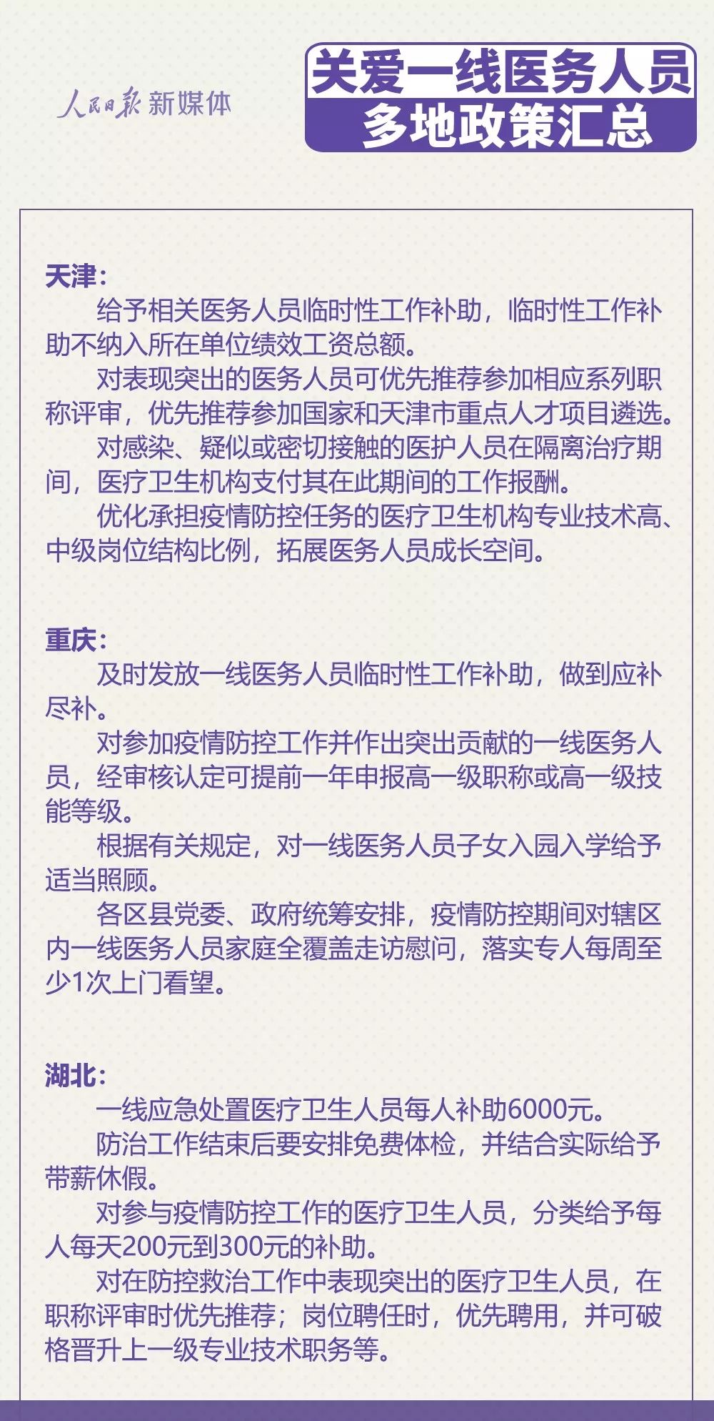 [人民日报]一线医务人员请查收！这些保障措施你们当之无愧