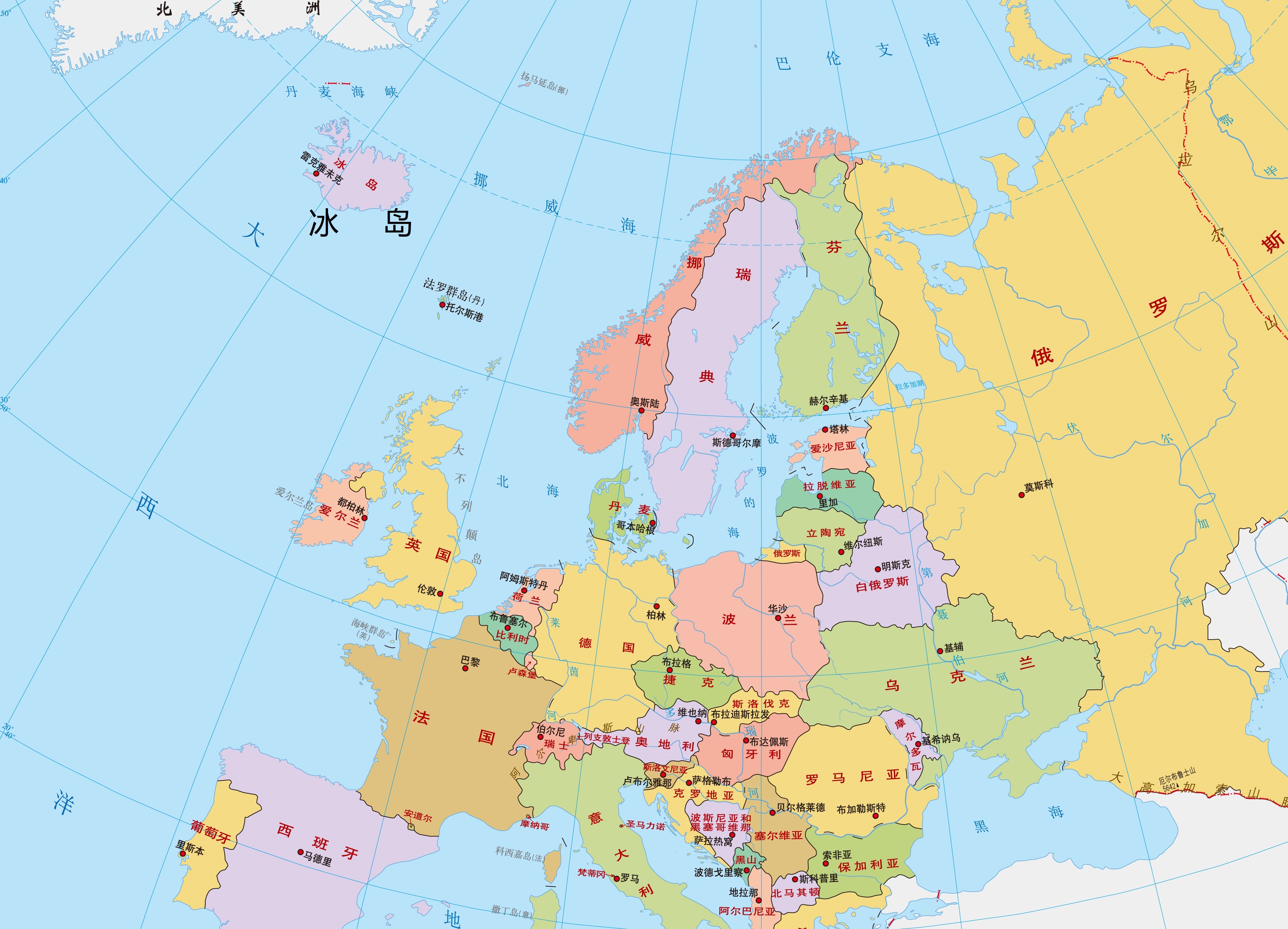 北欧地图简图图片