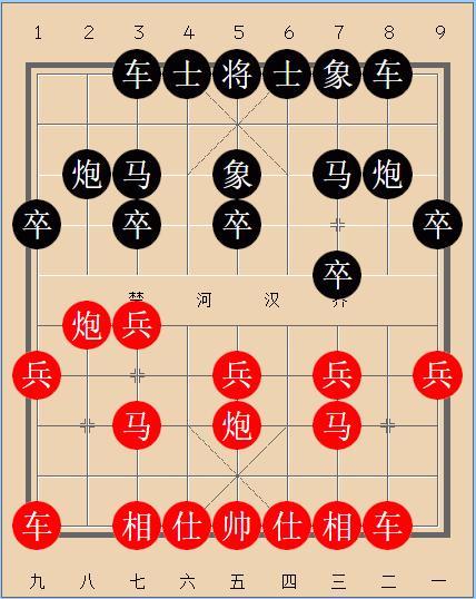 象棋布局定式中炮对屏风马中