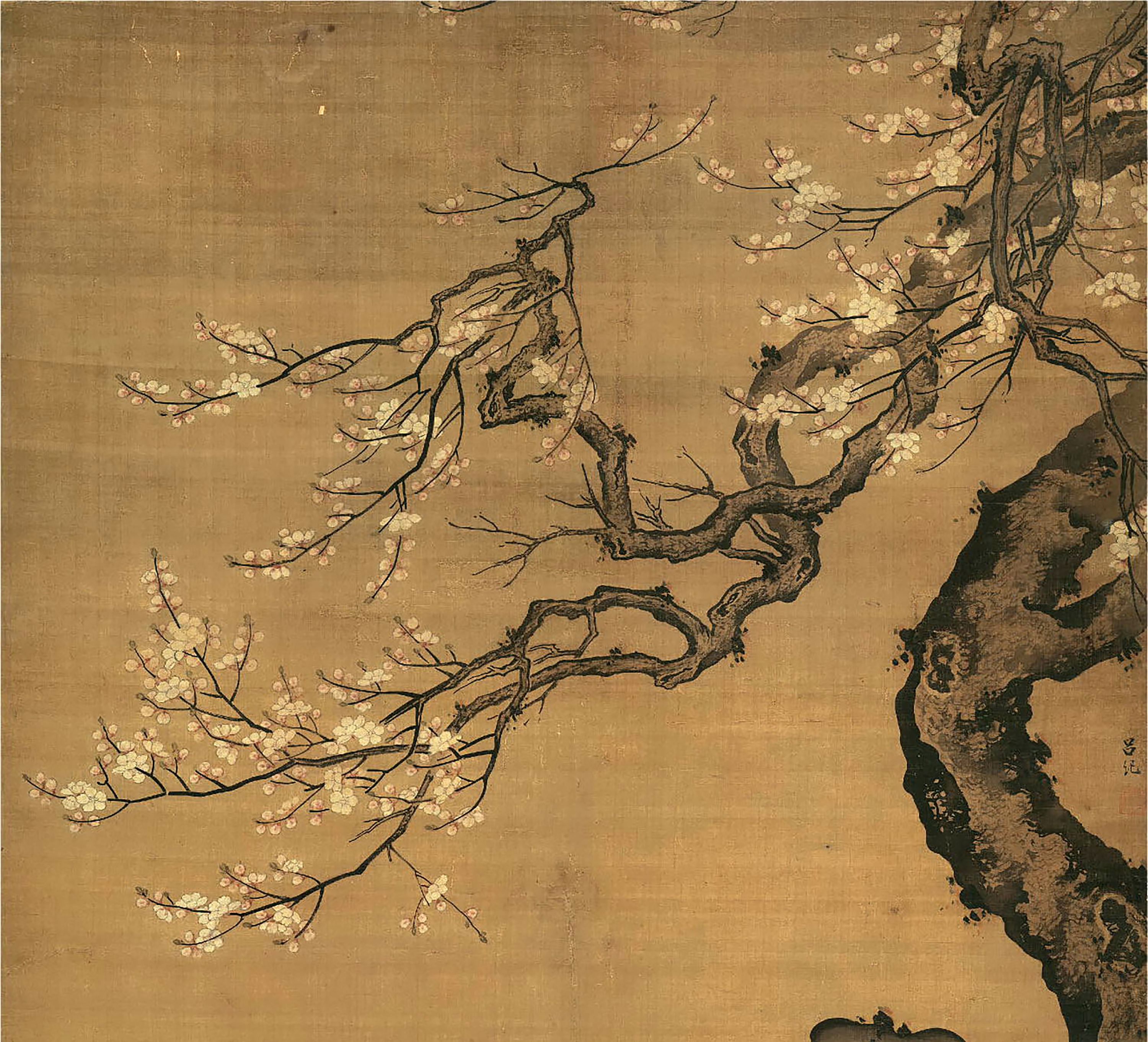 明代工笔写意花鸟画第一人吕纪狮头鹅图放大欣赏