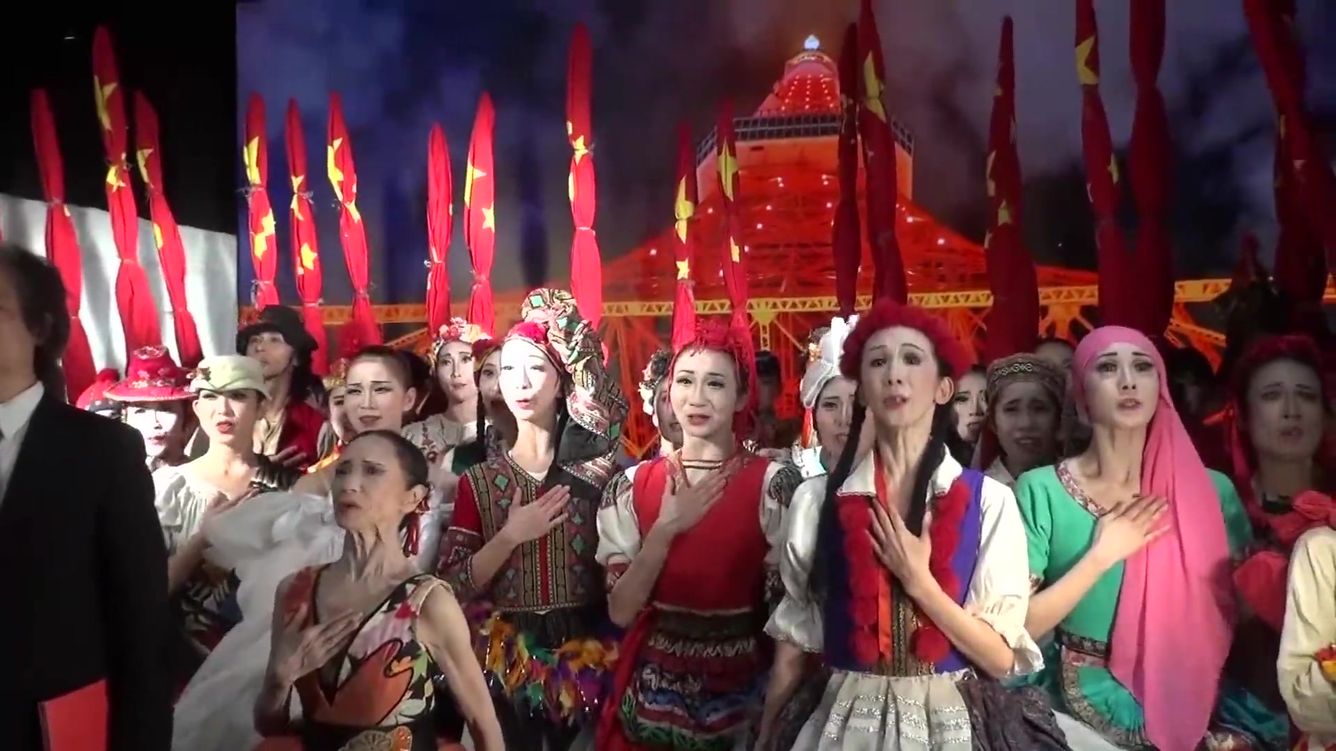 松山芭蕾舞团再唱义勇军进行曲中国加油日本加油战疫故事
