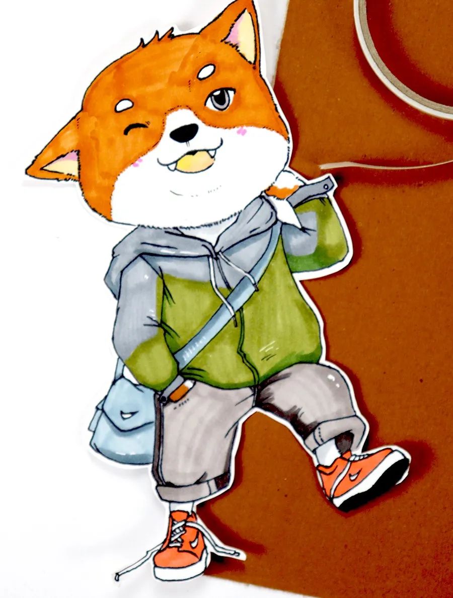 创意儿童画教程可爱的小狗卡通画