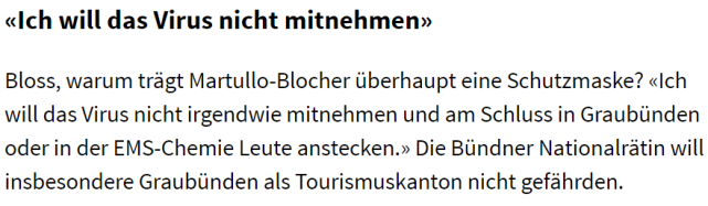 【口罩】目瞪口呆:瑞士女议员戴口罩遭议会驱逐