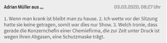 『国际社会』瑞士女议员因戴口罩被赶出议会大厅 官方这样解释